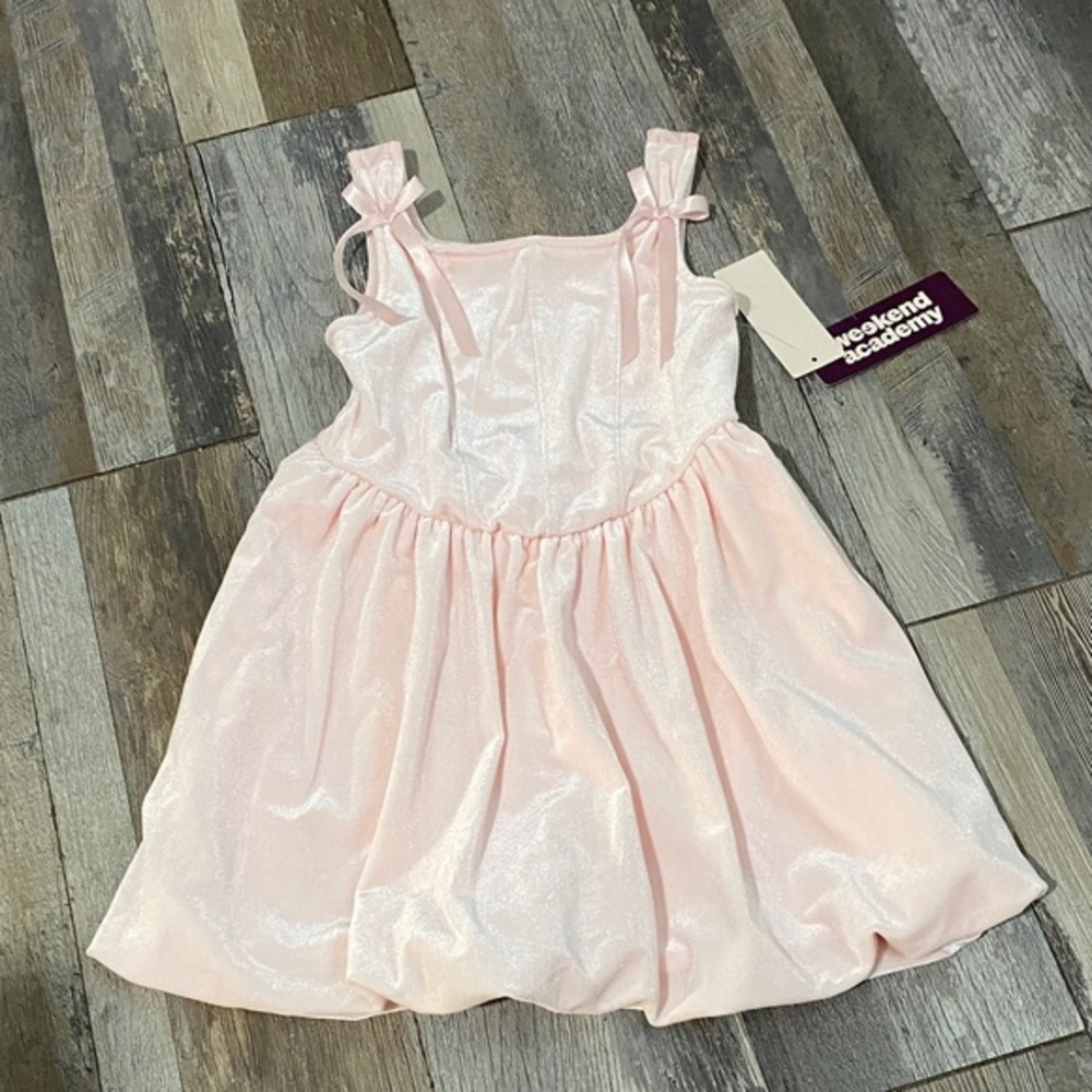 Shimmering Pink Kids Casual Dress